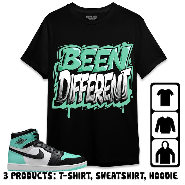 AJ 1 High OG Green Glow Unisex T-Shirt, Sweatshirt, Hoodie, Become Different, Shirt To Match Sneaker