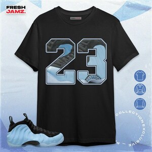 Air Foamposite Psychic Blue Nummer 23 cm Unisex-Shirt, Hoodie, Sweatshirt To Match Sneaker