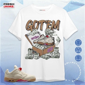 AJ 5 Low Peanut Butter Jelly Dollar Sneaker Box Unisex Shirt, Hoodie, Sweatshirt To Match Sneaker
