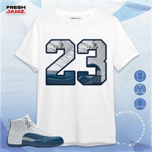 AJ 12 French Blue Number CLP Number 23 CM12  Adult and Kid Unisex Shirt, Hoodie, Sweatshirt To Match Sneaker