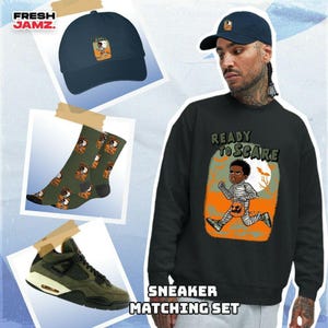 AJ 4 Undefeated Ready To Scare Unisex Shirt, Hoodie, Sweatshirt, Socks, Hat To Match Sneaker, Halloween Tee, Spooky Fall Shirt, Autum Shirt