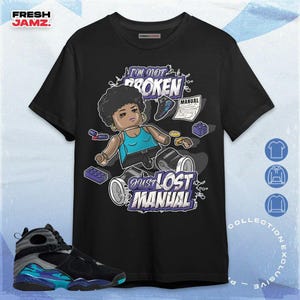 Camiseta unisex AJ 8 Aqua Not Broken Toy, sudadera con capucha y zapatillas a juego - Colección de juguetes