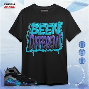 Maglietta, felpa con cappuccio e felpa unisex AJ 8 Aqua Become Different da abbinare alle sneaker