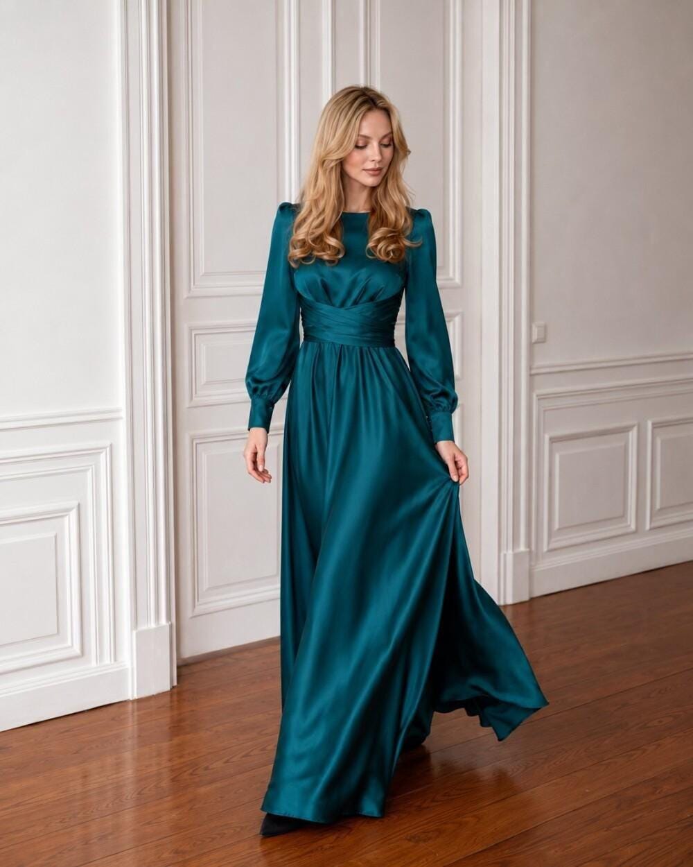Bridesmaids Dresses With Long Sleeves for Winter