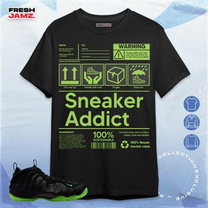 Air Foamposite One Black Volt Sneaker Addict Unisex Shirt, Hoodie, Sweatshirt To Match Sneaker