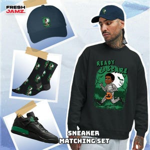 Spizike Pine Green Black Anthracite Ready To Scare Unisex Shirt, Hoodie, Sweatshirt, Socks, Hat To Match Sneaker, Halloween Tee Spooky Shirt