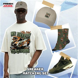 AJ 4 Undefeated Racing My Demons Unisex Shirt, Hoodie, Sweatshirt, Socks, Hat To Match Sneaker