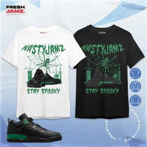 Spizike Pine Green Black Anthracite Spooky Kicks Unisex Shirt, Hoodie, Sweatshirt, Socks, Hat To Match Sneaker, Halloween Tee, Spooky Shirt