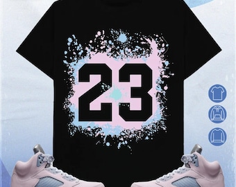 Number 23 Paint Unisex Shirt Match Jordan 5 Retro Easter 2022