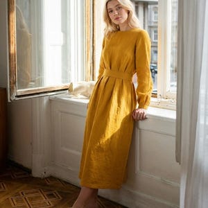 Neutral Wedding Guest Dress With Sleeves - Etsy