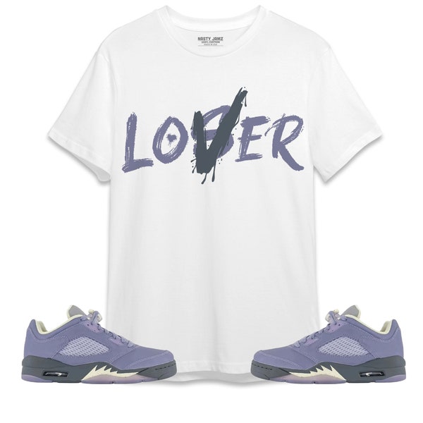 Jordan 5 Low Indigo Haze Unisex Shirt, Kid, Toddles Loser Lover, Shirt To Match Sneaker