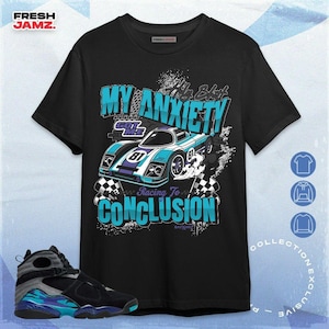 Maglietta, felpa con cappuccio e felpa unisex AJ 8 Aqua Racing My Demons da abbinare alle scarpe da ginnastica