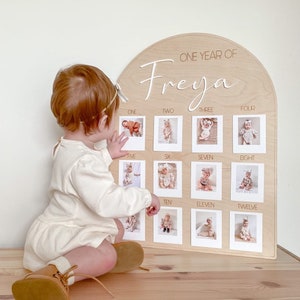 First Birthday Photo board / One year of Baby Memory Board / Birthday Picture Board / Birthday board / Milestone Board / Birthday Decoration