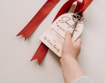 Llave mágica personalizada de Papá Noel / Llave navideña / Tradición de Nochebuena / Llave mágica de Navidad