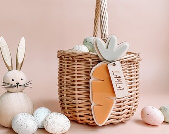 Easter basket tag / Easter carrot name tag / Easter name tag / Personalised Easter tag / Easter / Easter hamper tag / Easter gift tag