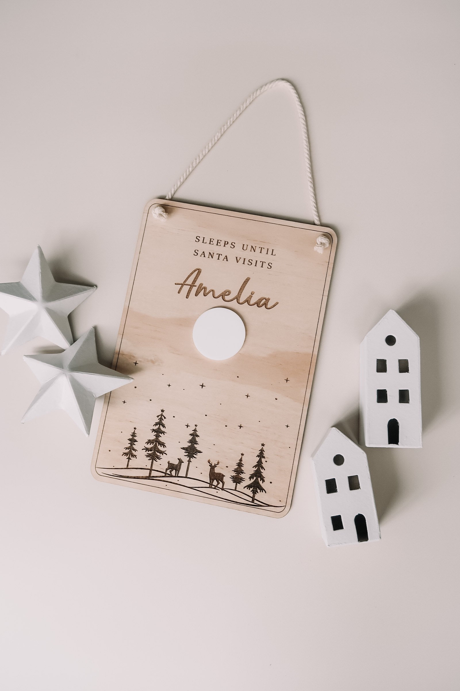 Christmas Count Down Plaque / Sleep Until Santa Visits / Countdown to ...