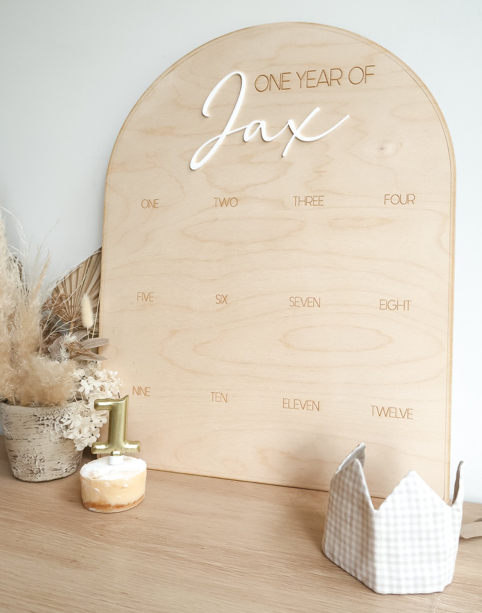 First Birthday Photo Board / One Year of Baby Memory Board / Birthday ...