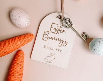 Llave mágica de conejito de Pascua / Llave de Pascua / Etiqueta de Pascua personalizada / Pascua / Etiqueta de cesta de Pascua / Etiqueta de regalo de Pascua / Llave mágica