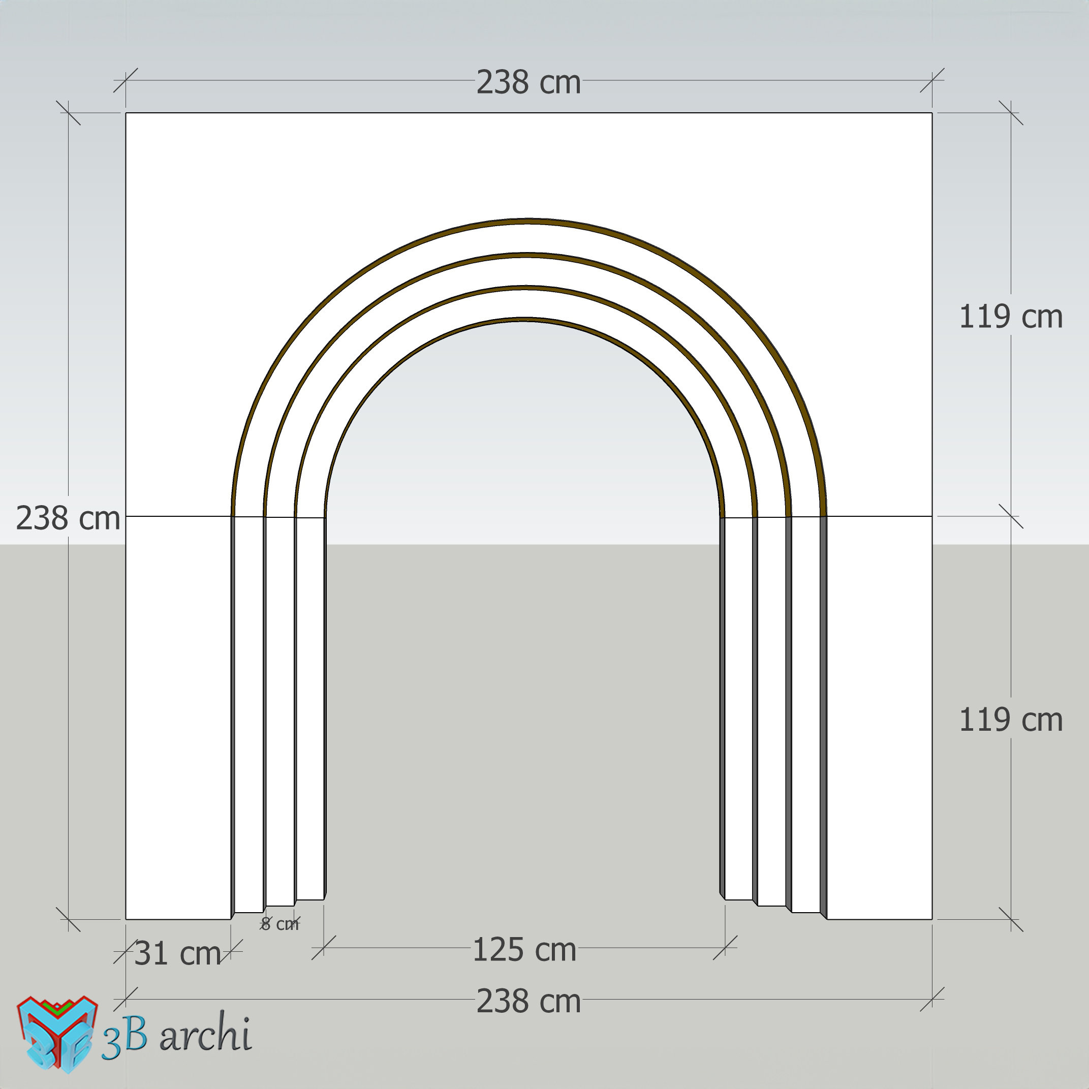 Arch Template.pdf 3D Square Arch Backdrop Template: CNC Files for Wedding Decor (digital ...