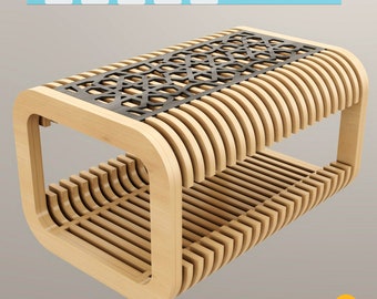 Parametric Coffee Table CNC Plywood Plans, DXF Vector Files (Digital Download)