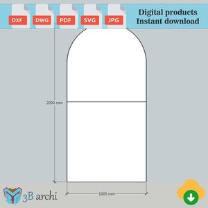 Foldable Arch Backdrop DXF Template: Customizable Event Decor (Digital Download) image 4