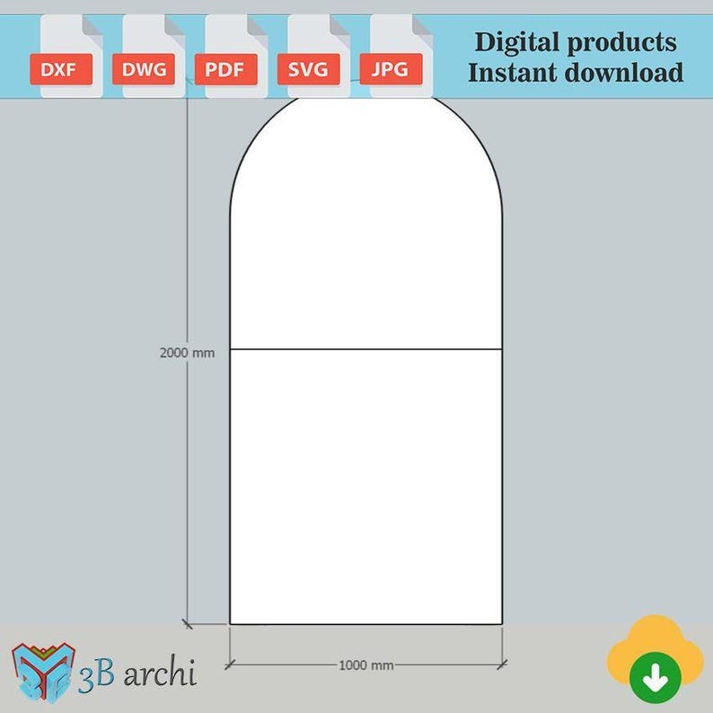 Foldable Arch Backdrop DXF Template: Customizable Event Decor (Digital Download) image 4