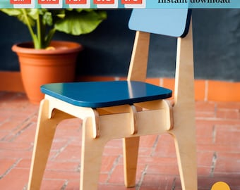 Planos de sillas de comedor, Diseño de sillas modernas, Sillas de comedor CNC, Plano de corte vectorial, Planos de sillas de madera, Patrón CNC, Plantilla DXF, Archivos CNC