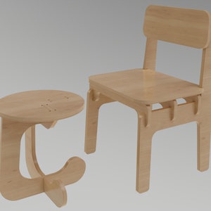 Table and Chair Set Wooden Kids Table Children Plywood Desk - Etsy