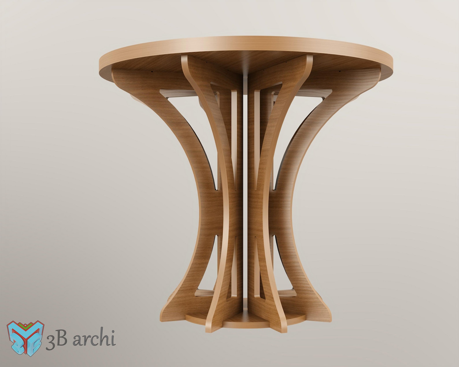 Round Dining Table Plywood Dining Table Plan Modern Etsy