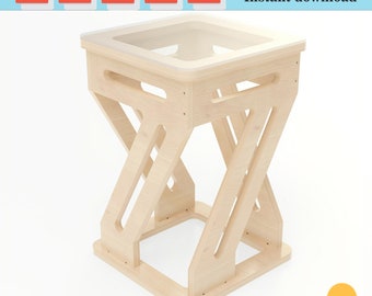 CNC Stool Plan: Minimalist Side Table, Plant Stand (Digital Download)