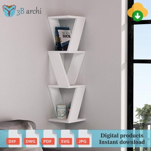Corner wall shelf, Modern wall shelf, Modern wall shelf living room, Stylish Wall Shelf, Corner wall shelf, wall shelf plans, Dxf template
