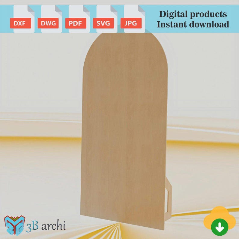 Foldable Arch Backdrop DXF Template: Customizable Event Decor (Digital Download) image 3