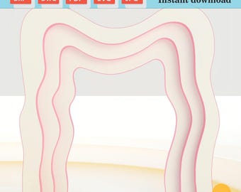 Wavy Arch Prop Template: 3D Backdrop, CNC Ready (Digital File)