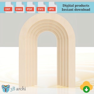 5-Schichten 3D Bogen Kulisse, Für Hochzeiten, Bogen Backdrop Pläne, CNC Backdrop Arch, Custom Möbel, DIY Plan, Dxf Vorlage, CNC Projektdateien