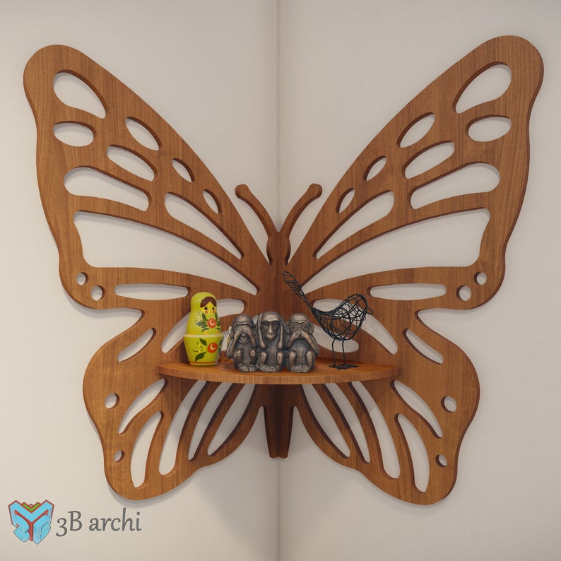 Elegant Butterfly Wall Shelf for Stylish Decor Butterfly Etsy