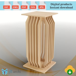 Tavolo da cocktail parametrico, tavolino da caffè CNC, tavolo da pub con altezza da bar, piano tavolo da cocktail, tavolino laterale CNC, piani Dxf, file vettoriali, taglio CNC