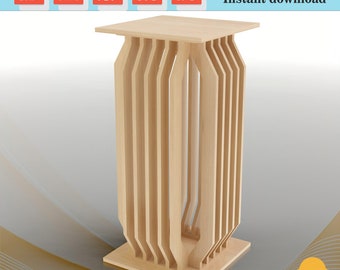 Parametric Cocktail Table CNC DXF Plans: Bar Height Pub Table (Digital File)