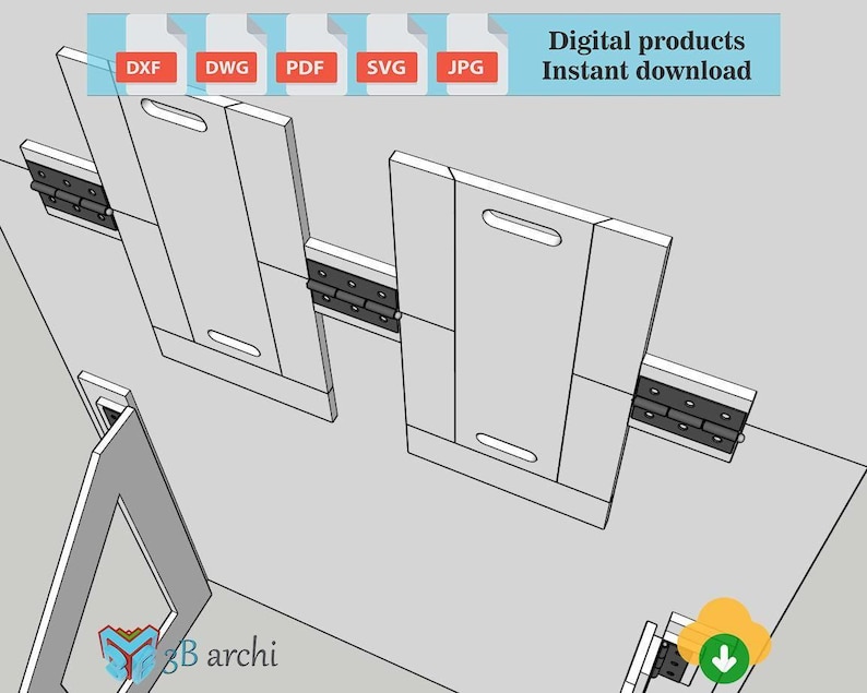 Foldable Arch Backdrop DXF Template: Customizable Event Decor (Digital Download) image 8