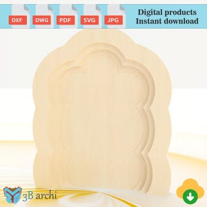 Tło faliste 3D, łuk falisty na wesela, plany tła łuku, łuk tła CNC, szablon Dxf, plany DIY, produkt cyfrowy, pliki CNC
