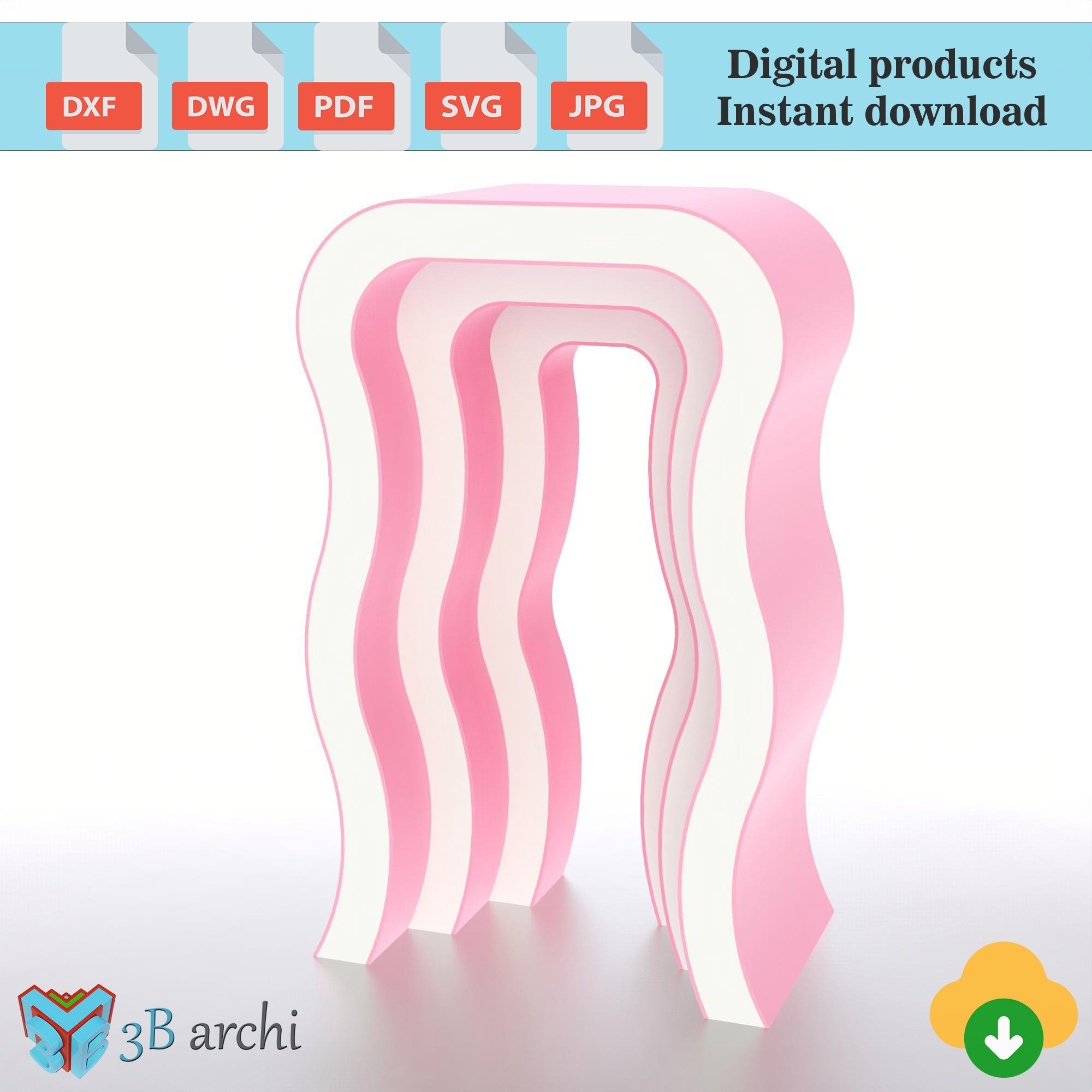 Wavy Table. File Wavy Pedestal Table CNC Files: Parametric Design (digital Download) - Etsy