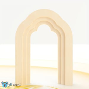 3-warstwowe tło 3D Sinbad, łuk falisty na wesela, plany zestawu tła łukowego, pliki tła CNC, szablon DXF, plany DIY, produkt cyfrowy.