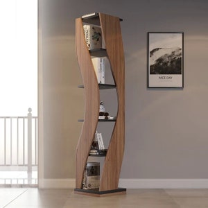Nice curved shelf, Twist Shelving, Dna book shelf, Modern bookcase, Curved shelf plans, Cnc template cutting file, shelves box, Vector files
