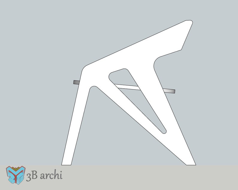 Silla Cnc Router Patrón CNC de silla moderna: Muebles minimalistas, plantilla DXF ...