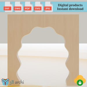 Wavy Arch Prop Template: 3D Backdrop CNC Files (Digital File)