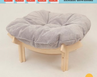 Cat bed, Cat furniture, Cat house, Cat bed plan, Comfortable Bed For Cats, Pet House, Cat Zone, CNC template cutting file, Custom Furniture