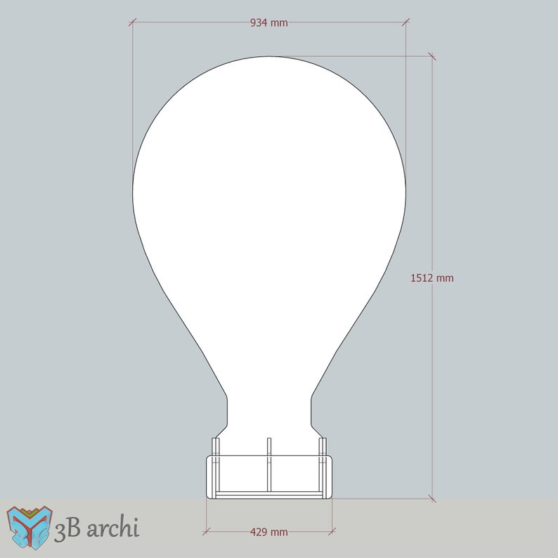 3D Heißluftballon, CNC Ballon Stand, Heißluftballon Hintergrund, DXF-SVG Dateien, Für Veranstaltungen, Benutzerdefinierte Möbel, Cnc Vorlage Bild 5