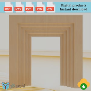 CNC multiplex achtergrondplannen: 3D-evenementontwerp (digitale download)