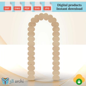 Arch & Open Arch Bubble Tło, Tło na imprezy, Szablon gotowy do cięcia, pliki dxf-SVG, Meble w paczkach, Szablon CNC, Cięcie CNC