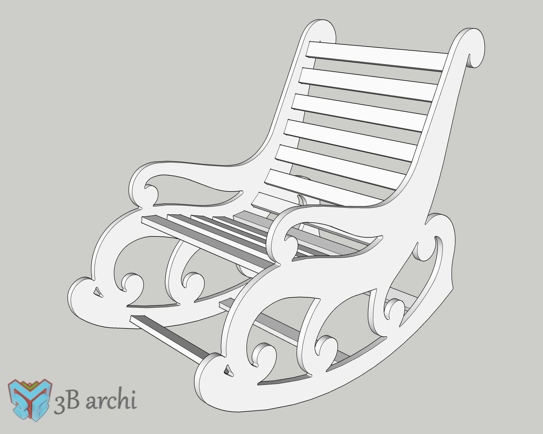 Wooden Rocking Chair, Modern Rocking Chair, Relaxing Chair, Chair Cnc ...
