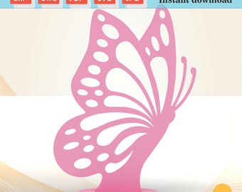Diseño de fondo de mariposa, utilería decorativa para eventos, fondo para eventos, plantilla lista para cortar, archivos dxf-SVG, archivos imprimibles, corte CNC